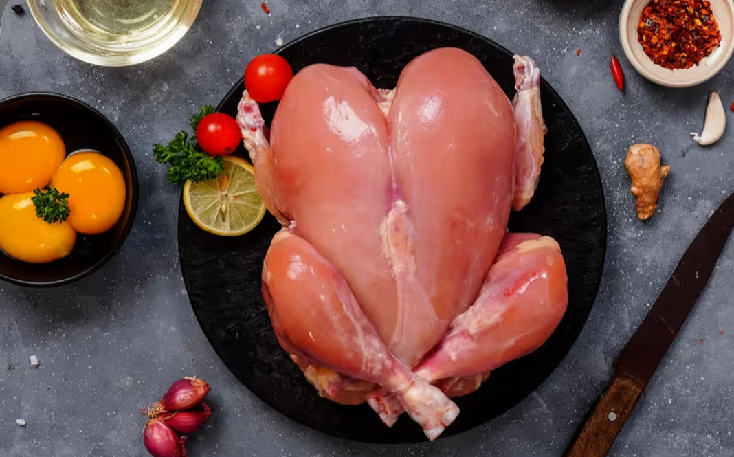 Chicken Whole Uncut -Skinless (1 kg)