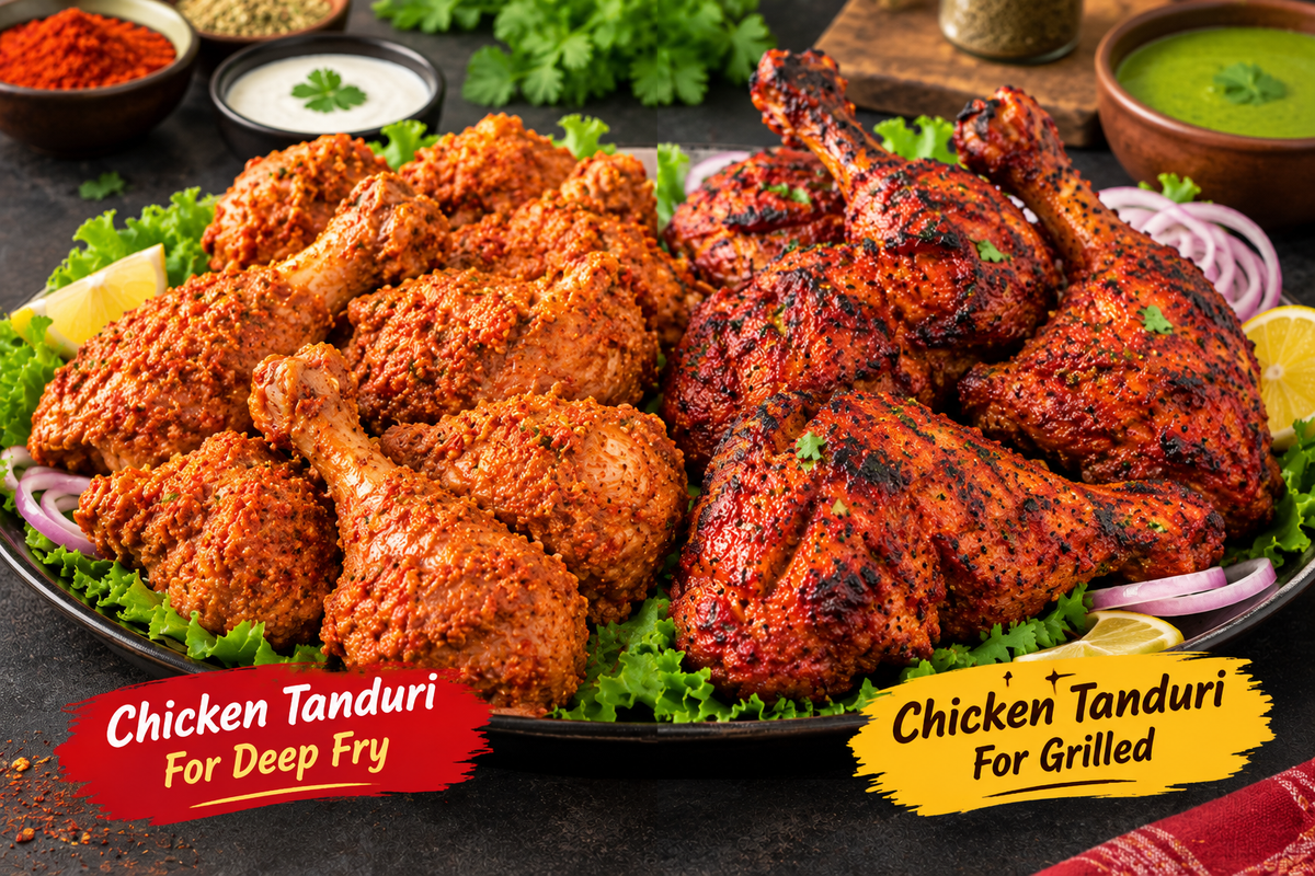 Tandoori Chicken for Deep Frying or Grilling